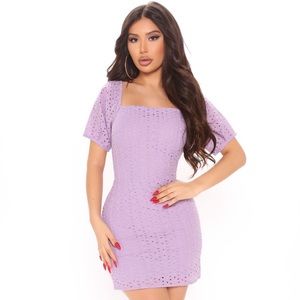 BRAND NEW FASHION NOVA LAVENDER DRESS